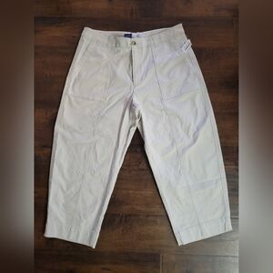 NWT Old Navy High-Waisted Canvas Barrel Ankle Pants 18 Silver Gray